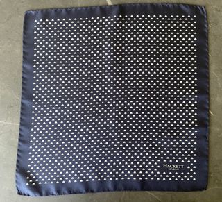 Pañuelo Hackett Seda Azul Marino Estampado