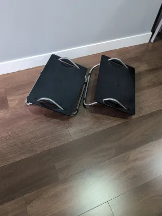 Reposapiés Ikea Negro Metálico 