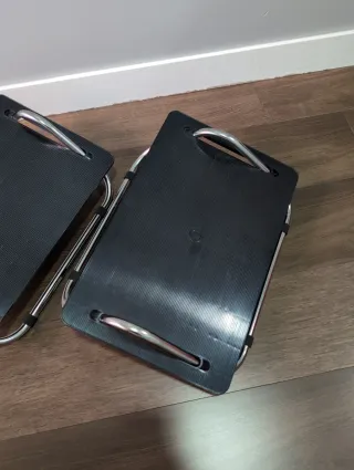 Reposapiés Ikea Negro Metálico 