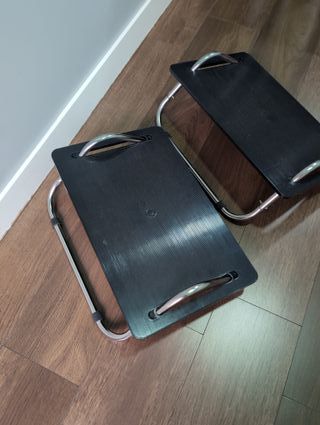 Reposapiés Ikea Negro Metálico 