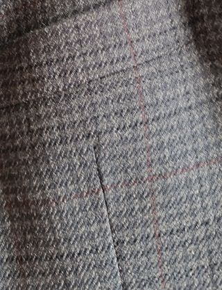 Chaqueta blazer lana azul y gris