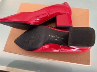 Zapatos Zara Rojos Charol Talla 38