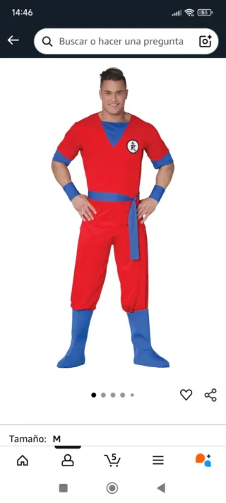 Disfraz Cosplay Dragon Ball Goku Adulto + Peluca