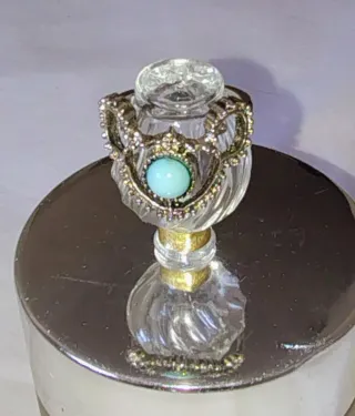 Anillo Plata vintage Perla Azul