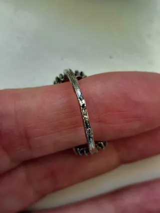 Anillo Plata vintage Perla Azul