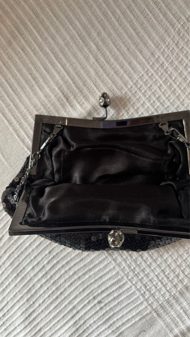 Bolso fiesta lentejuelas negro
