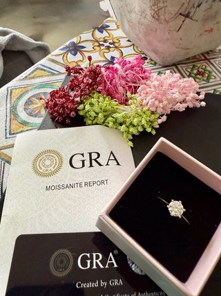 Anillo Plata de Ley Moissanita 1ct