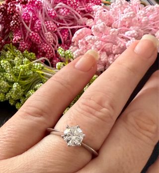 Anillo Plata de Ley Moissanita 1ct
