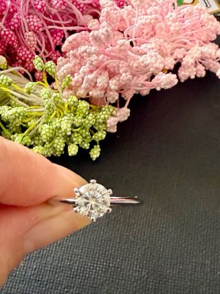 Anillo Plata de Ley Moissanita 1ct