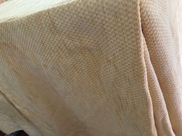 Funda Mesa Camilla Tela Beige/Dorado