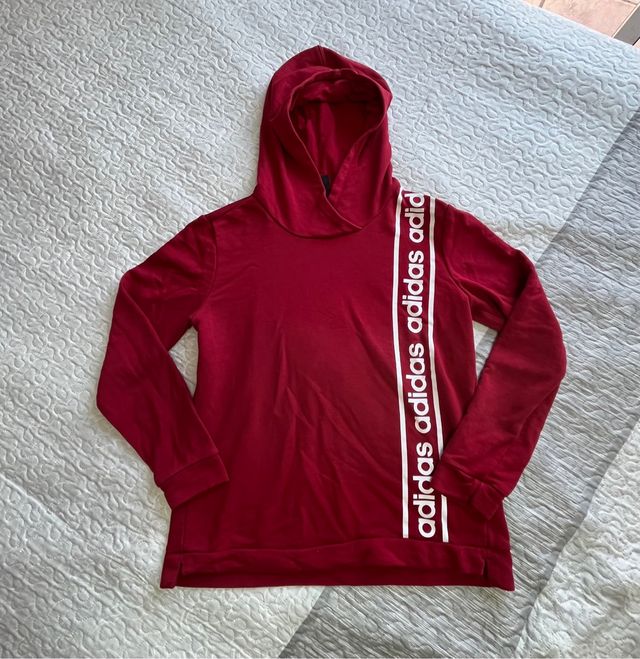 Sudadera Adidas Roja con Logo Lateral de segunda mano por 10 EUR