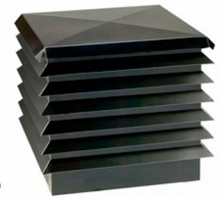 Remate chimenea aluminio negro