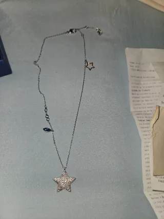 Collar Swarovski Estrella Plata con ojos turcos 