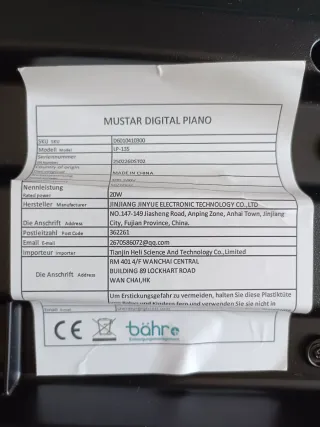 Piano Digital MU-STAR con Soporte y Funda
