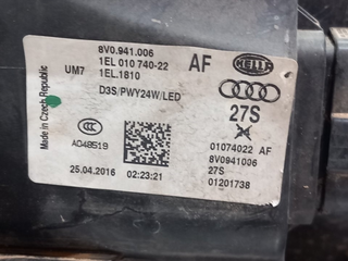 FARO DERECHO AUDI A3 SPORTBACK (8VA) CZC