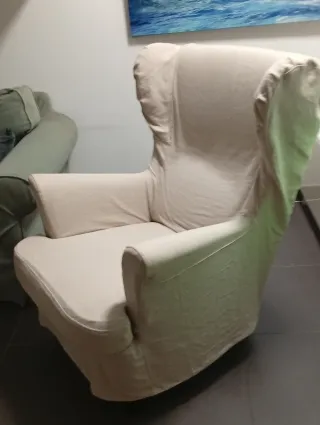 Butaca Ikea beige tela