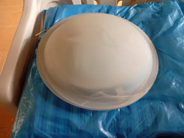 Lámpara de techo de cristal y plástico