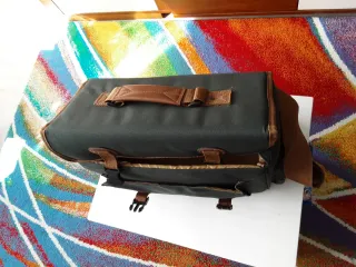 Bolsa cámara video/foto verde y marrón