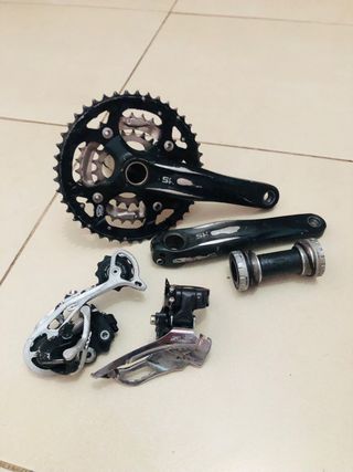 Bielas Shimano M542 cambio XT desviador SLX