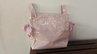 Bolso carrito bebé rosa lunares