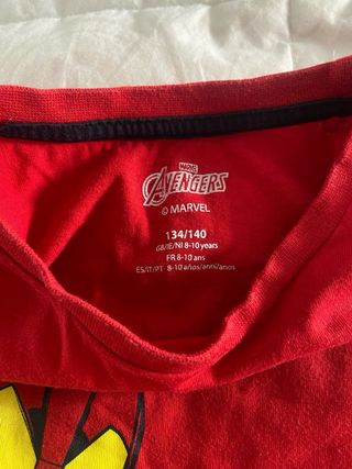 T-shirt Infantil Marvel Homem de Ferro Vermelha