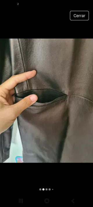 Americana Piel Marrón Massimo Dutti