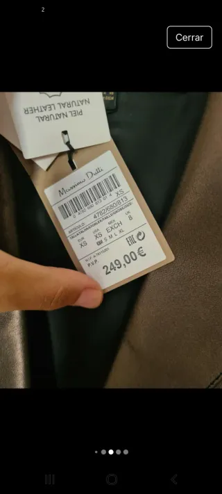 Americana Piel Marrón Massimo Dutti