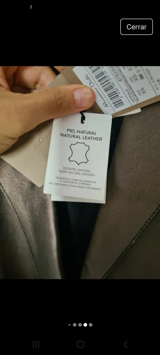 Americana Piel Marrón Massimo Dutti