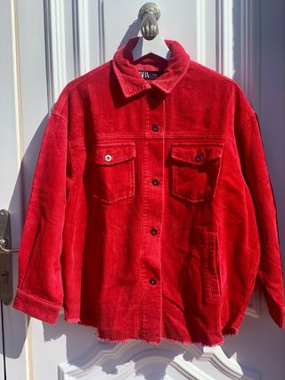 Sobrecamisa Zara Pana Roja