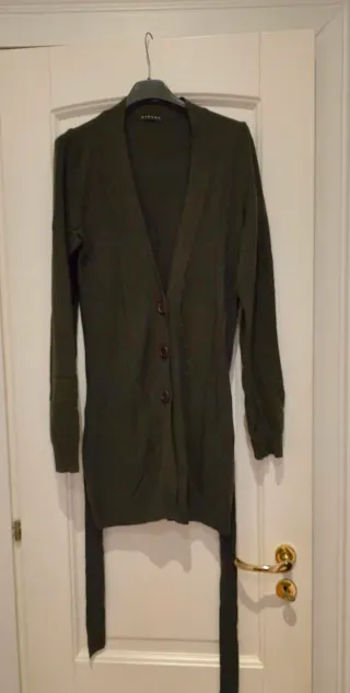 Cardigan Sisley marrone in lana