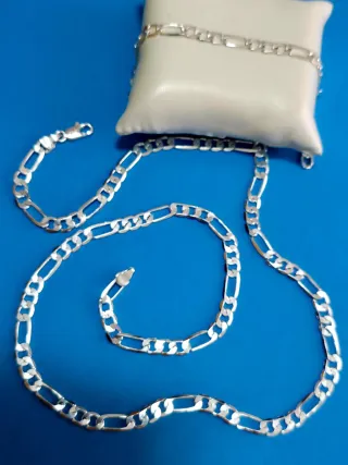 Collar y Pulsera de Plata 925 - 60/65 cm / Clasico