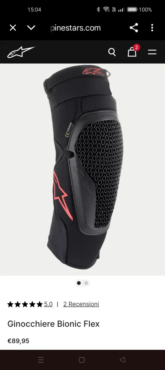 Ginocchiere Alpinestars Bionic Flex (taglia S/M)