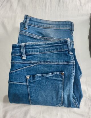 2 Vaqueros Mujer Azul