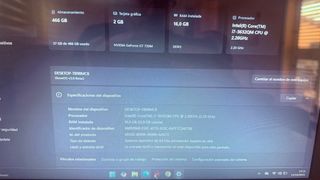 Portátil Lenovo i7 500GB+16GB RAM+Win11+garantia