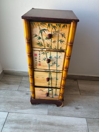 Cajonera oriental bambú y madera