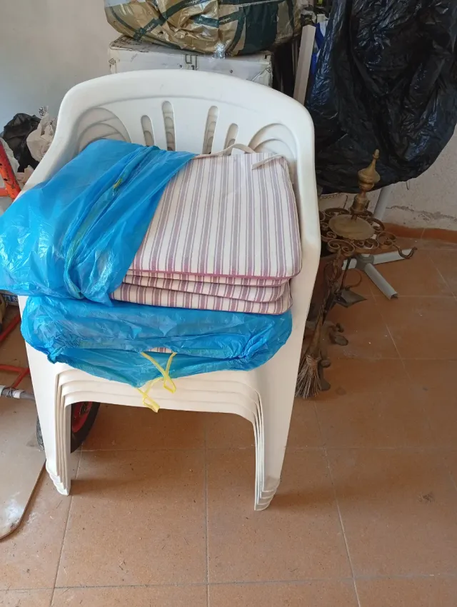 Sillas de terraza con cojines