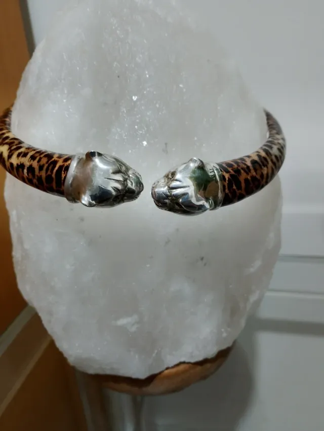 Gargantilla Plata Diseño Leopardo