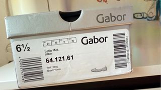 Bailarinas Gabor Satin Met. silber Talla 40