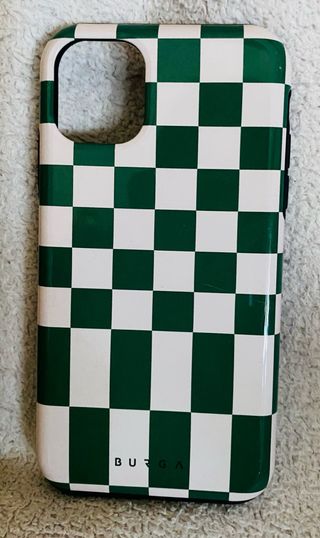 Custodia a quadretti verde Burga per iPhone 11