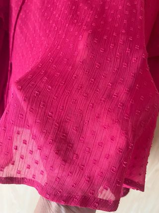 Blusa boho fucsia Mango Talla S