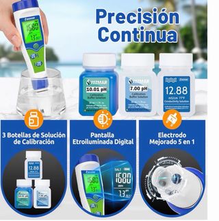 Medidor de Calidad de Agua pH/Salinidad/EC