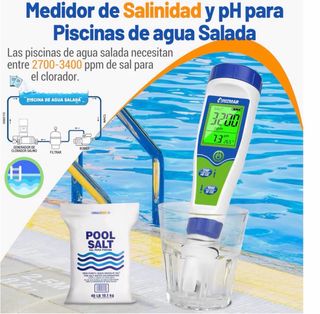Medidor de Calidad de Agua pH/Salinidad/EC