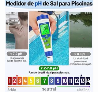 Medidor de Calidad de Agua pH/Salinidad/EC