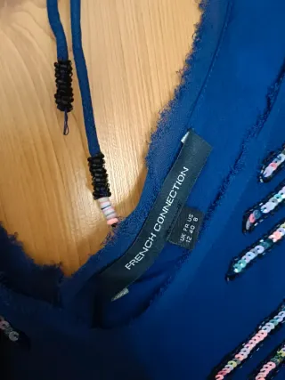 Vestido fiesta azul French Connection Talla M