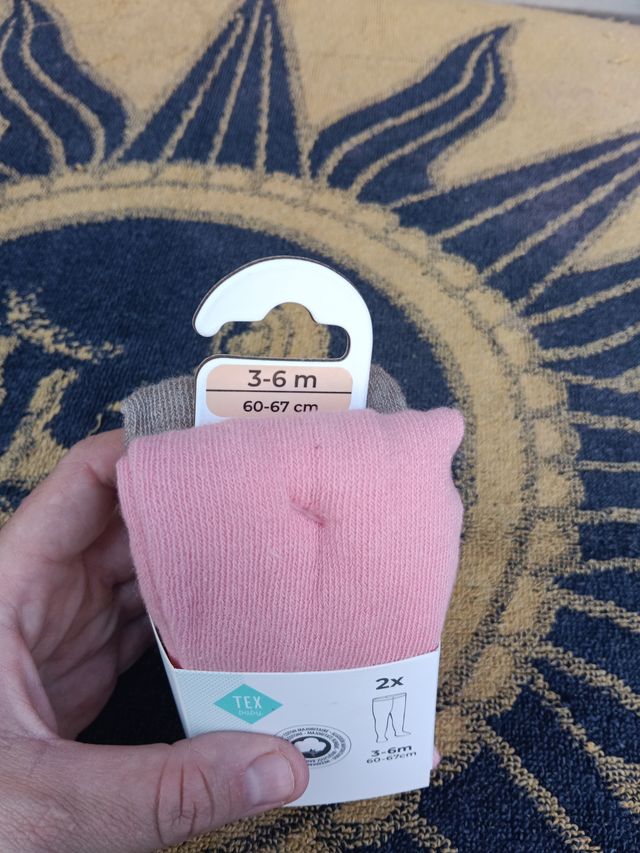 Pack 2 leotardos bebé niña 3-6 meses