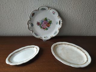 Piatto + vassoi in ceramica 