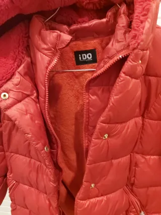 Cappotto bambina rosso imbottito 4-5 anni