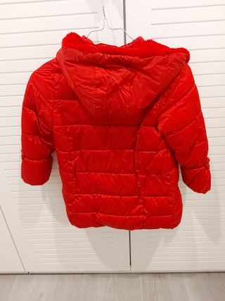 Cappotto bambina rosso imbottito 4-5 anni
