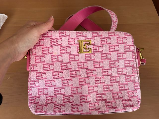 Borsa Enrico Coveri rosa monogram EC