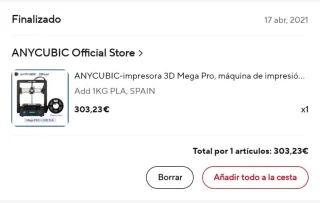 Impresora 3D Anycubic Mega Pro